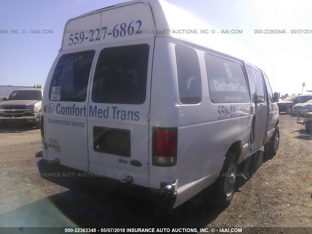 1FTNS1EW6DDB18586 - 2013 FORD ECONOLINE E150 VAN WHITE photo 4