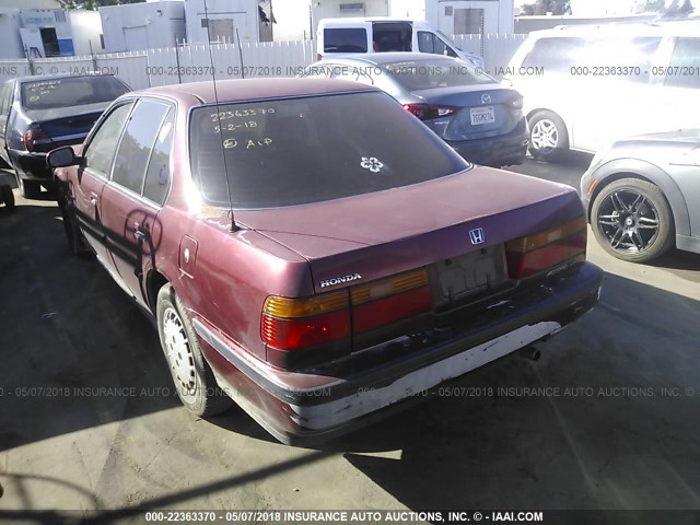 1HGCB7658MA185158 - 1991 HONDA ACCORD LX/EX RED photo 3