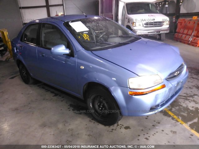 KL1TD52665B285242 - 2005 CHEVROLET AVEO LS Light Blue photo 1