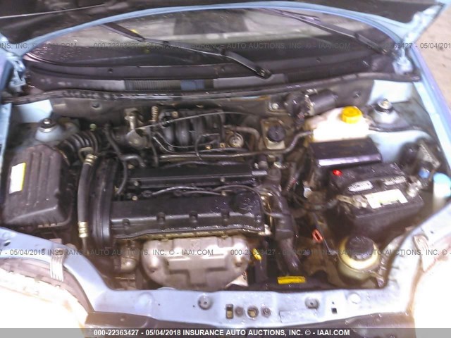 KL1TD52665B285242 - 2005 CHEVROLET AVEO LS Light Blue photo 10