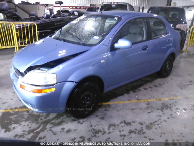 KL1TD52665B285242 - 2005 CHEVROLET AVEO LS Light Blue photo 2