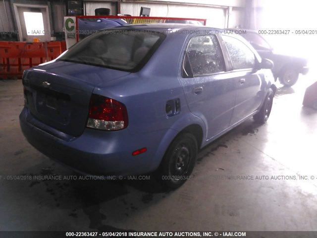 KL1TD52665B285242 - 2005 CHEVROLET AVEO LS Light Blue photo 4