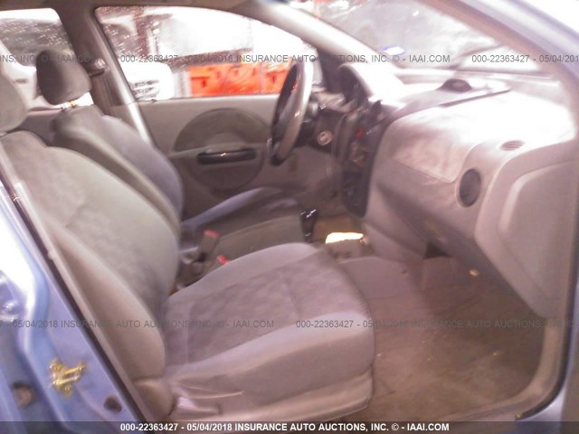 KL1TD52665B285242 - 2005 CHEVROLET AVEO LS Light Blue photo 5