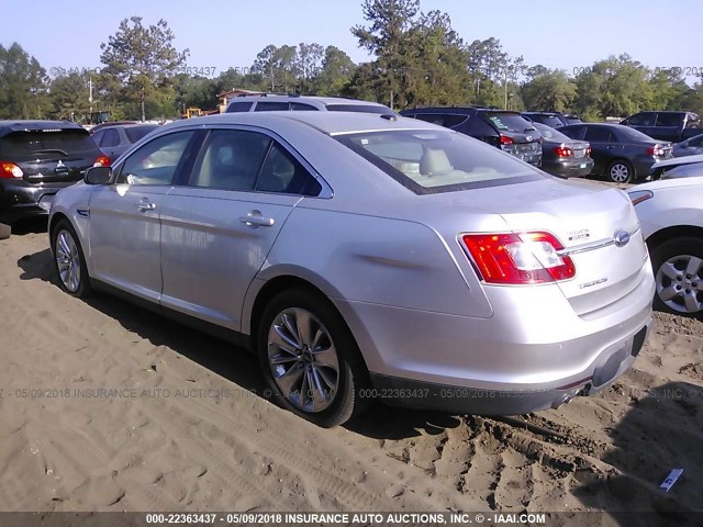 1FAHP2FW1AG100337 - 2010 FORD TAURUS LIMITED SILVER photo 3