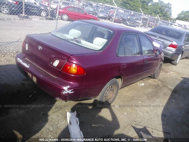 1NXBR18E5WZ128851 - 1998 TOYOTA COROLLA VE/CE/LE MAROON photo 4