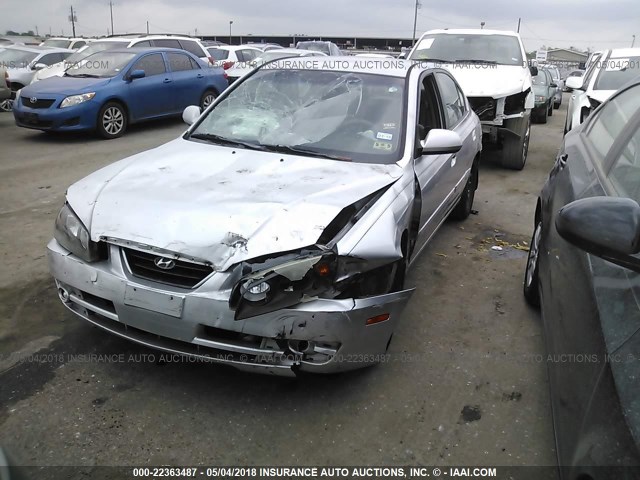 KMHDN46D04U747726 - 2004 HYUNDAI ELANTRA GLS/GT GRAY photo 2