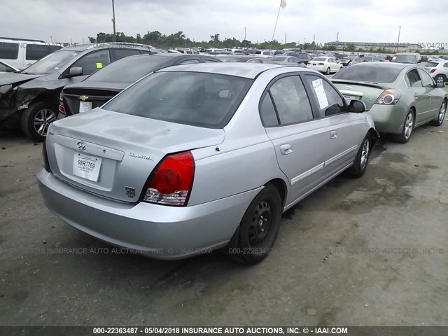 KMHDN46D04U747726 - 2004 HYUNDAI ELANTRA GLS/GT GRAY photo 4