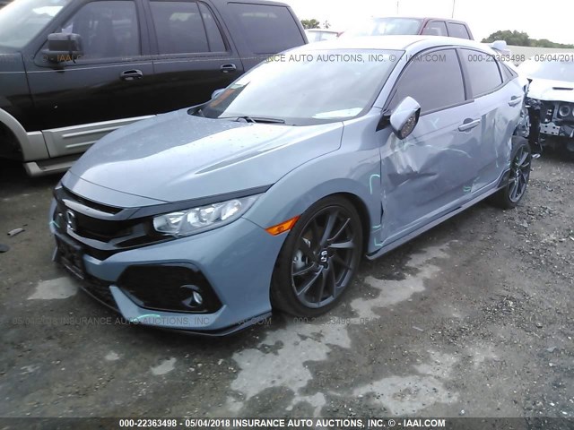 SHHFK7H49JU208500 - 2018 HONDA CIVIC SPORT GRAY photo 2