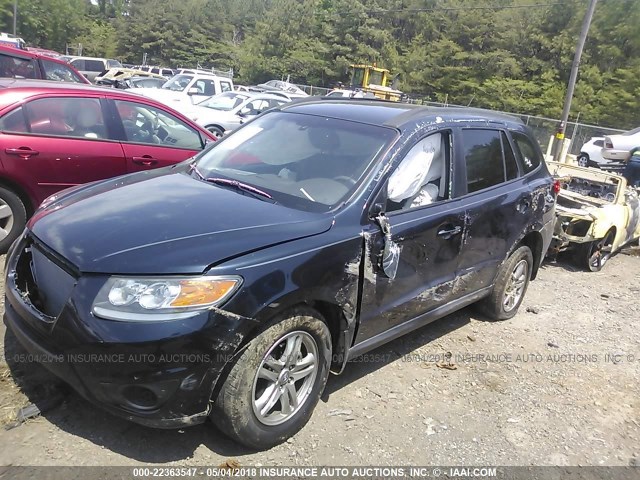 5XYZG3AB6CG094680 - 2012 HYUNDAI SANTA FE GLS BLUE photo 2