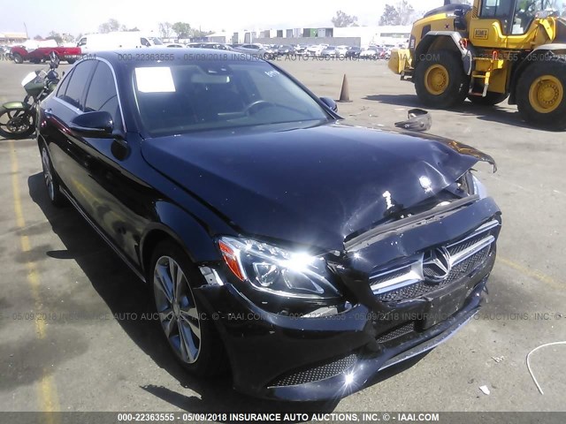 55SWF4JB2HU187088 - 2017 MERCEDES-BENZ C 300 BLACK photo 2