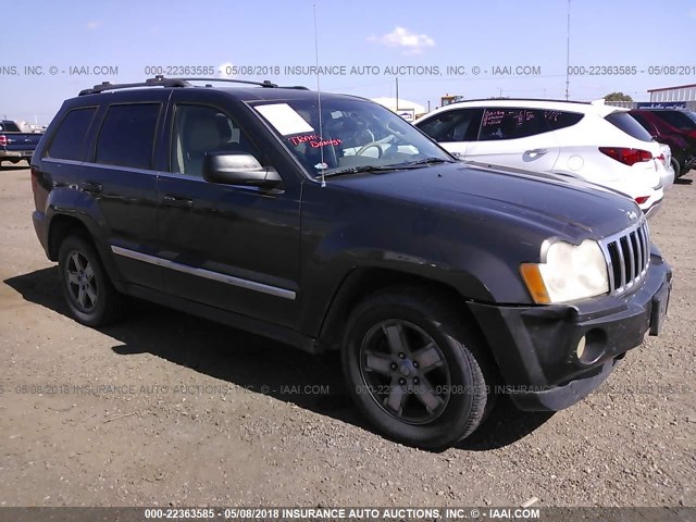 1J8HR58245C644577 - 2005 JEEP GRAND CHEROKEE LIMITED GRAY photo 1