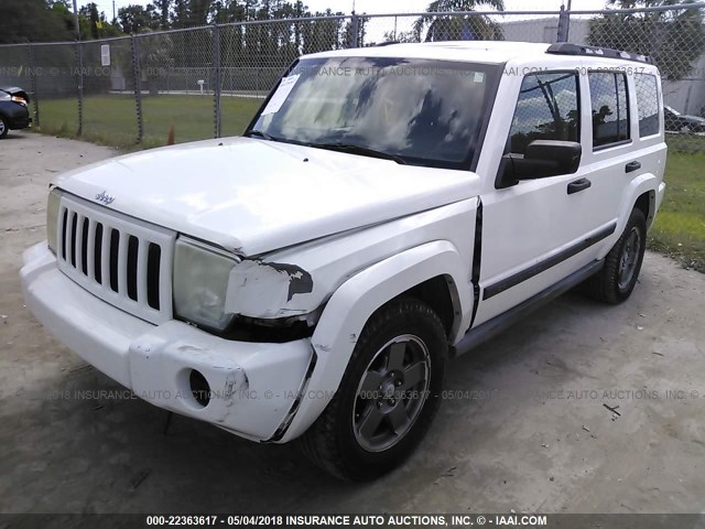 1J8HH48KX6C204958 - 2006 JEEP COMMANDER WHITE photo 2