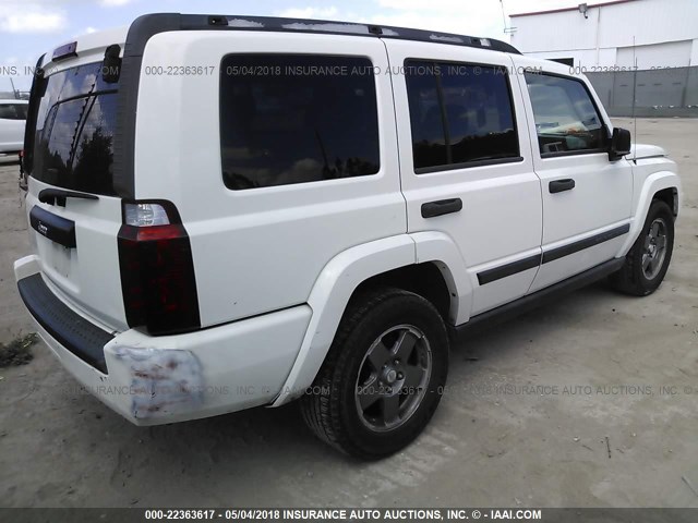 1J8HH48KX6C204958 - 2006 JEEP COMMANDER WHITE photo 4