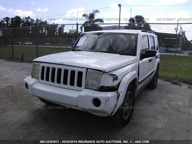 1J8HH48KX6C204958 - 2006 JEEP COMMANDER WHITE photo 6