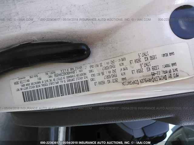 1J8HH48KX6C204958 - 2006 JEEP COMMANDER WHITE photo 9