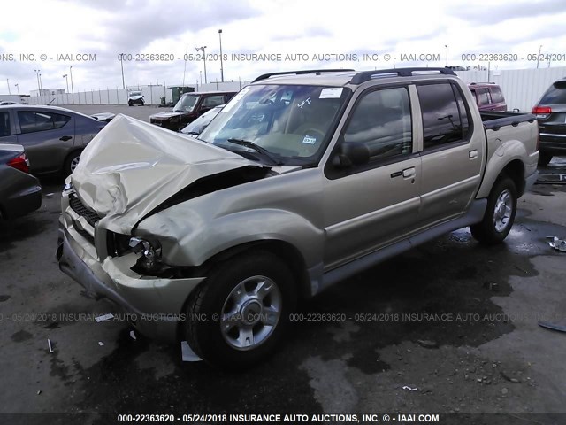 1FMZU67E03UA25697 - 2003 FORD EXPLORER SPORT TR  GOLD photo 2