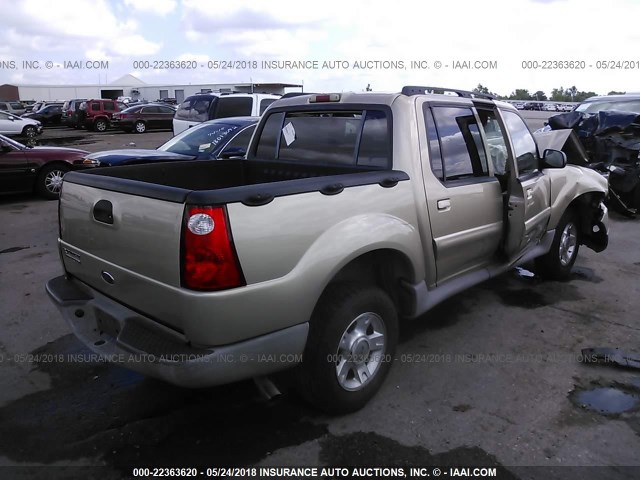 1FMZU67E03UA25697 - 2003 FORD EXPLORER SPORT TR  GOLD photo 4