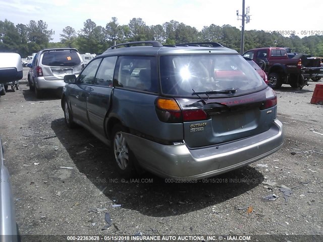 4S3BH675617623900 - 2001 SUBARU LEGACY OUTBACK AWP GREEN photo 3