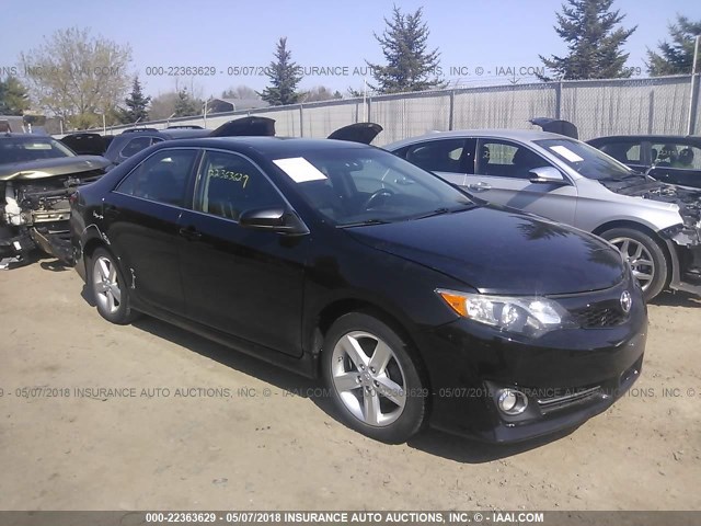 4T1BF1FK3CU011234 - 2012 TOYOTA CAMRY SE/LE/XLE BLACK photo 1