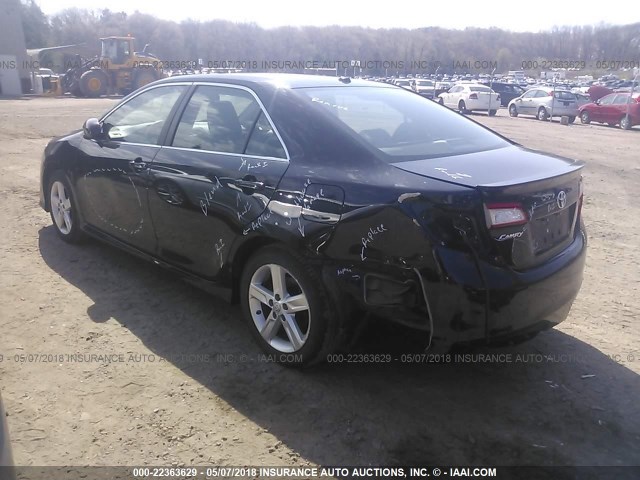 4T1BF1FK3CU011234 - 2012 TOYOTA CAMRY SE/LE/XLE BLACK photo 3