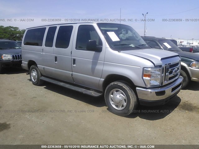 1FBNE3BL6CDA17967 - 2012 FORD ECONOLINE E350 SUPER DUTY WAGON SILVER photo 1