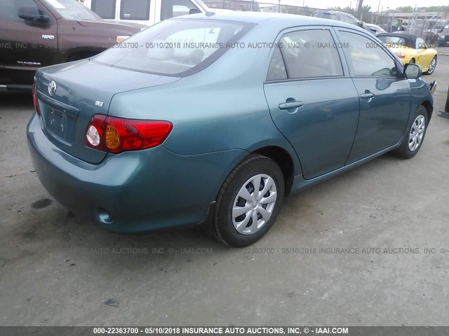 2T1BU4EE9AC294871 - 2010 TOYOTA COROLLA S/LE/XLE TEAL photo 4