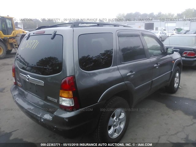 4F2CZ96154KM32780 - 2004 MAZDA TRIBUTE ES GRAY photo 4