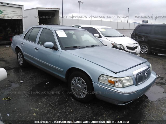 2MEFM74V27X614636 - 2007 MERCURY GRAND MARQUIS GS Light Blue photo 1