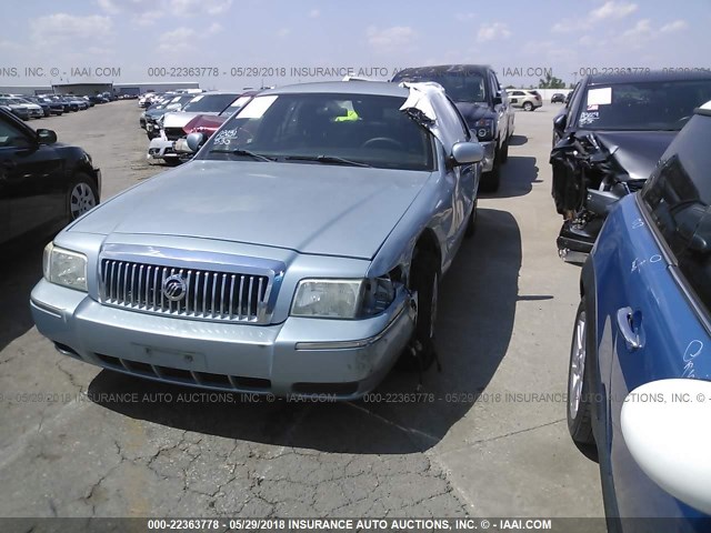 2MEFM74V27X614636 - 2007 MERCURY GRAND MARQUIS GS Light Blue photo 2