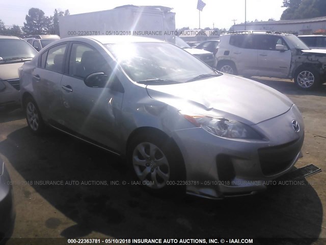 JM1BL1TF4D1767257 - 2013 MAZDA 3 I SILVER photo 1