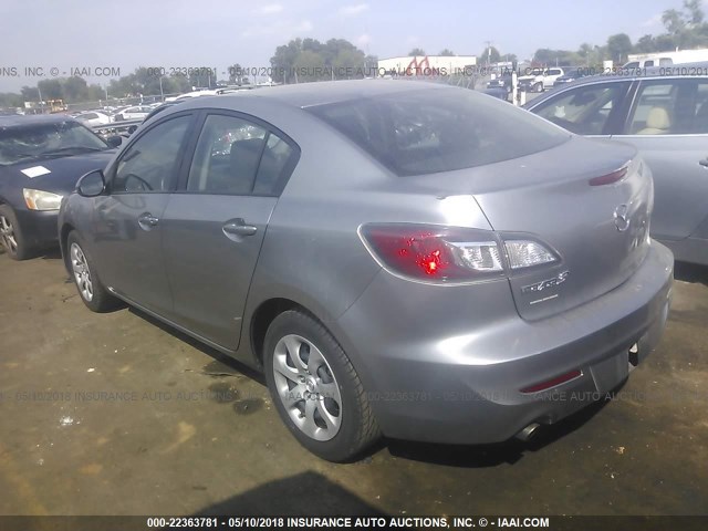 JM1BL1TF4D1767257 - 2013 MAZDA 3 I SILVER photo 3