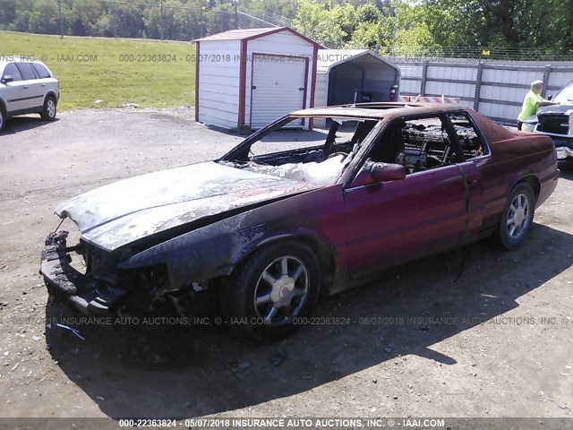 1G6ET1290YB705401 - 2000 CADILLAC ELDORADO TOURING MAROON photo 2