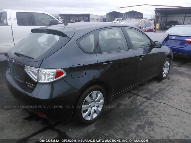 JF1GH6A68BH818745 - 2011 SUBARU IMPREZA 2.5I GRAY photo 4