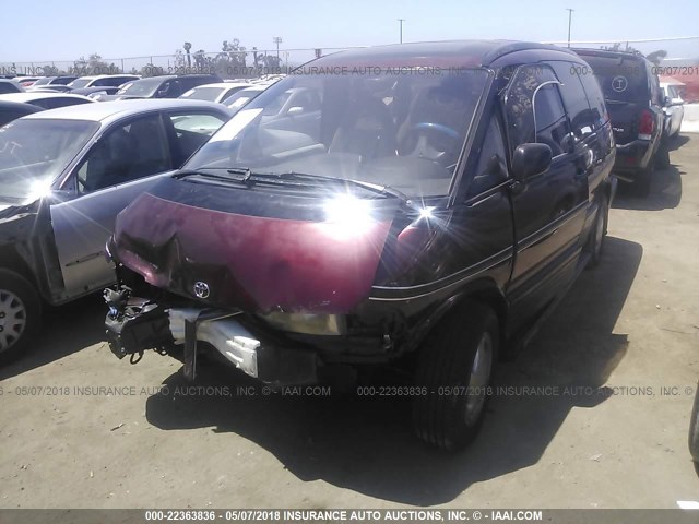 JT3AC12R3M0040192 - 1991 TOYOTA PREVIA LE MAROON photo 2