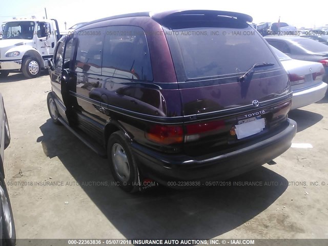 JT3AC12R3M0040192 - 1991 TOYOTA PREVIA LE MAROON photo 3