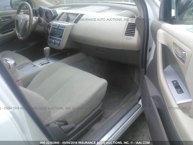 JN8AZ08W56W526461 - 2006 NISSAN MURANO SL/SE/S WHITE photo 5