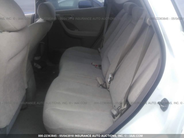 JN8AZ08W56W526461 - 2006 NISSAN MURANO SL/SE/S WHITE photo 8