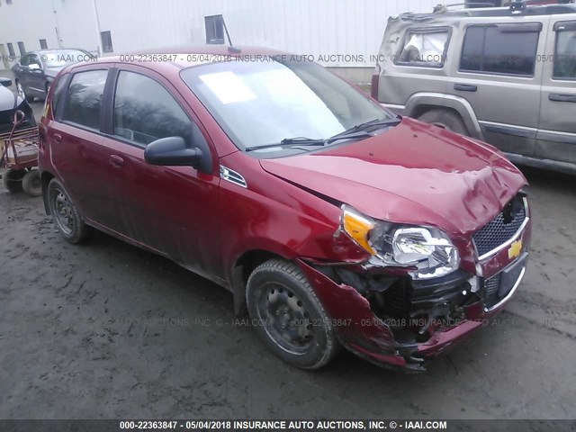 KL1TD6DE8BB229695 - 2011 CHEVROLET AVEO LS/LT RED photo 1