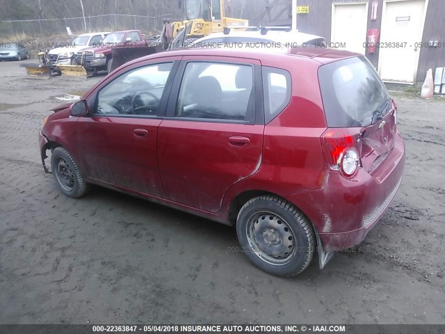 KL1TD6DE8BB229695 - 2011 CHEVROLET AVEO LS/LT RED photo 3