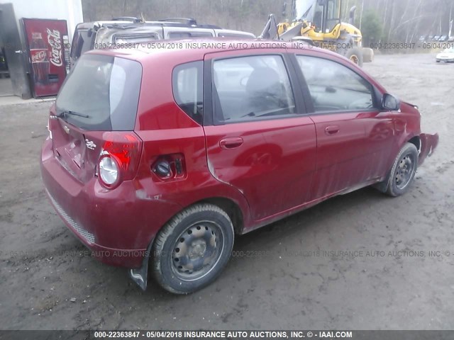 KL1TD6DE8BB229695 - 2011 CHEVROLET AVEO LS/LT 红色 照片 4