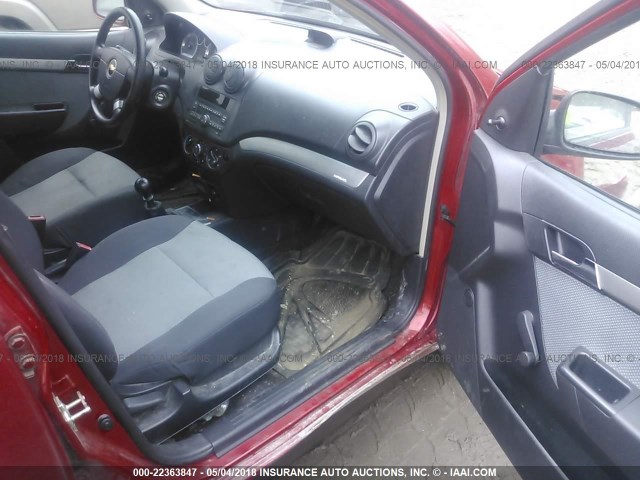 KL1TD6DE8BB229695 - 2011 CHEVROLET AVEO LS/LT 红色 照片 5