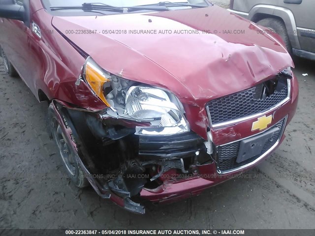 KL1TD6DE8BB229695 - 2011 CHEVROLET AVEO LS/LT 红色 照片 6