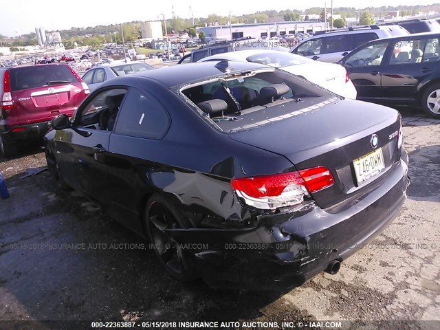 WBAKG7C53BE598723 - 2011 BMW 335 I BLACK photo 3