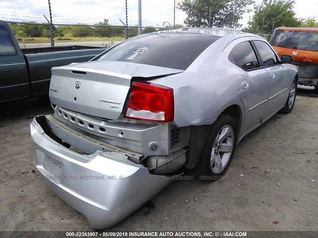 2B3KA33V59H532532 - 2009 DODGE CHARGER SXT SILVER photo 4