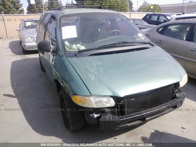 2P4FP25B5XR152573 - 1999 PLYMOUTH VOYAGER GREEN photo 1