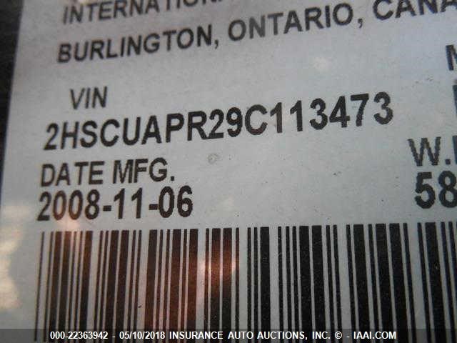 2HSCUAPR29C113473 - 2009 INTERNATIONAL PROSTAR PREMIUM  BLACK photo 9