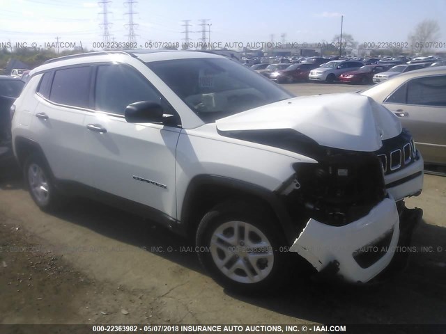 3C4NJDAB0HT642730 - 2017 JEEP COMPASS SPORT WHITE photo 1