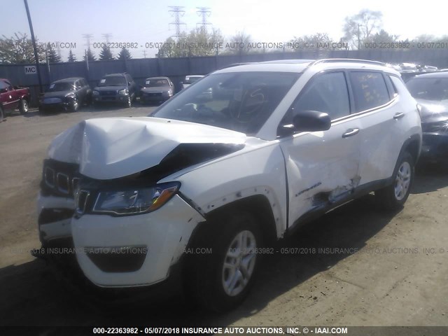 3C4NJDAB0HT642730 - 2017 JEEP COMPASS SPORT WHITE photo 2