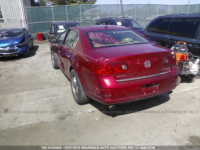 1G4HE57Y26U137435 - 2006 BUICK LUCERNE CXS RED photo 3