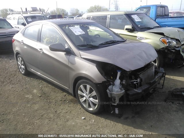 KMHCU4AE0CU100255 - 2012 HYUNDAI ACCENT GLS/GS/SE GRAY photo 1